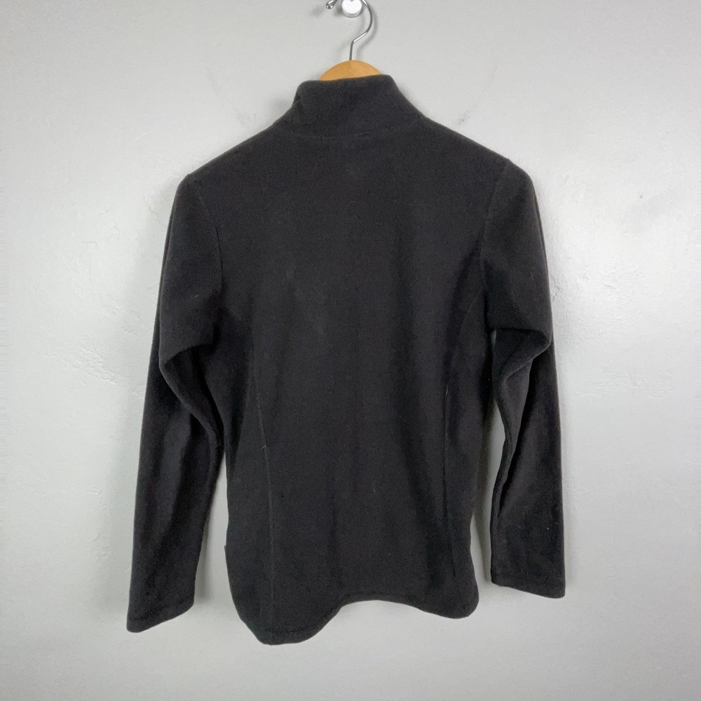 Helly Hansen Fleece Sweater Women M Black Quarter Zip Logo Hike Outdoor Polartec - Picture 2 of 12